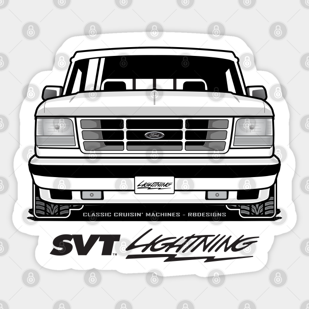 Gen 1 Lightning Truck 19931995 BW Lightning Sticker TeePublic